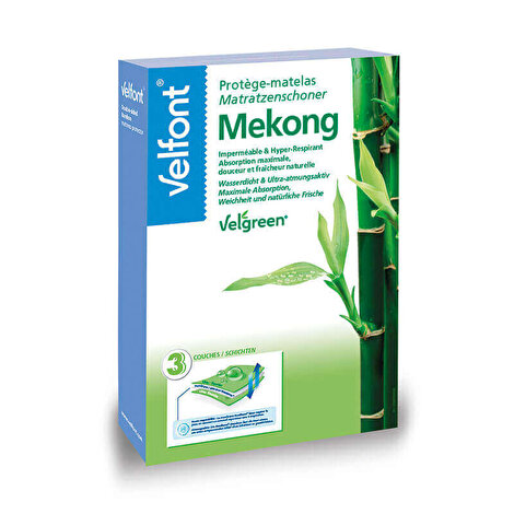 Velfont Mekong Bambu Çift Taraflı Sıvı Geçirmez Alez 160x200x30 cm