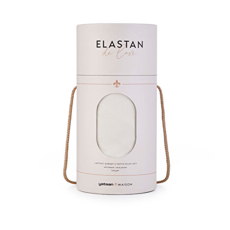 Elastan De Luxe Lastikli Çarşaf & Yastık Kılıf Seti – Ekru