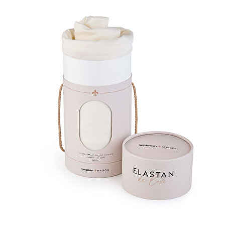 Elastan De Luxe Lastikli Çarşaf & Yastık Kılıf Seti – Ekru