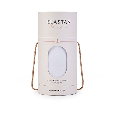 Elastan De Luxe Lastikli Çarşaf & Yastık Kılıf Seti – Beyaz 
