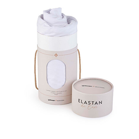 Elastan De Luxe Lastikli Çarşaf & Yastık Kılıf Seti – Beyaz 