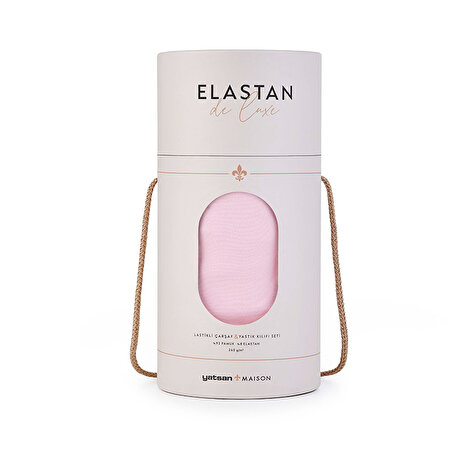 Elastan De Luxe Lastikli Çarşaf & Yastık Kılıf Seti – Pembe 