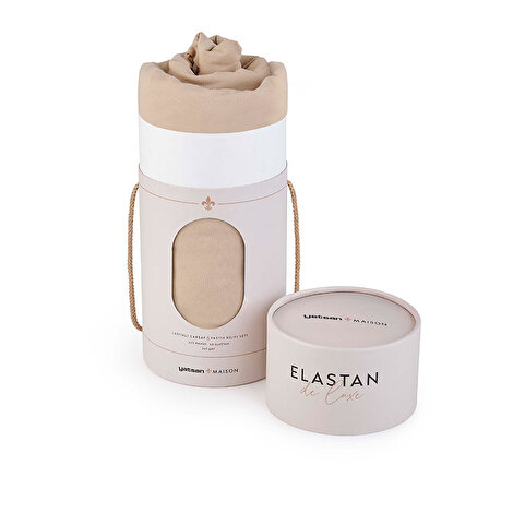 Elastan De Luxe Lastikli Çarşaf & Yastık Kılıf Seti – Sütlü Kahve