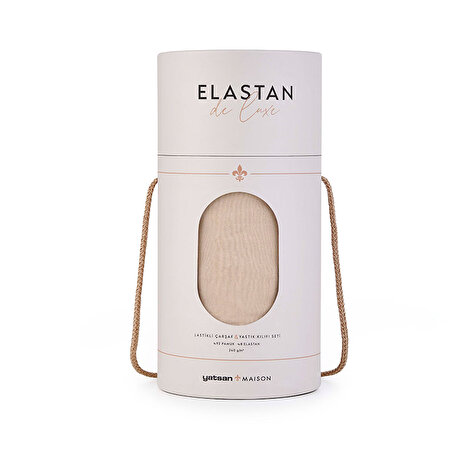 Elastan De Luxe Lastikli Çarşaf & Yastık Kılıf Seti – Sütlü Kahve