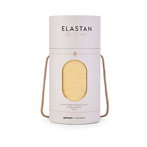 Elastan De Luxe Lastikli Çarşaf & Yastık Kılıf Seti – Sarı