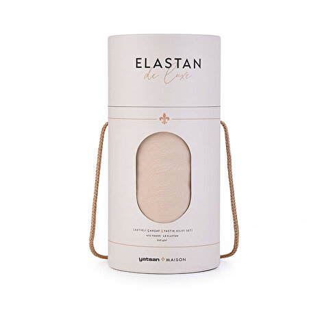 Elastan De Luxe Lastikli Çarşaf & Yastık Kılıf Seti – Ten Rengi