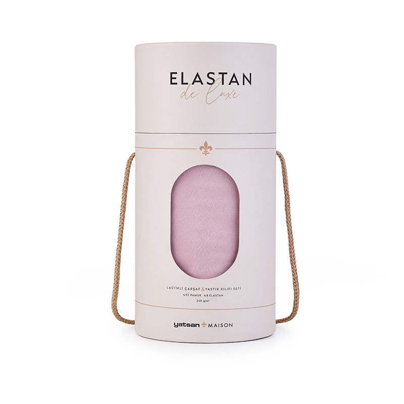Elastan De Luxe Lastikli Çarşaf & Yastık Kılıf Seti – Gül Kurusu
