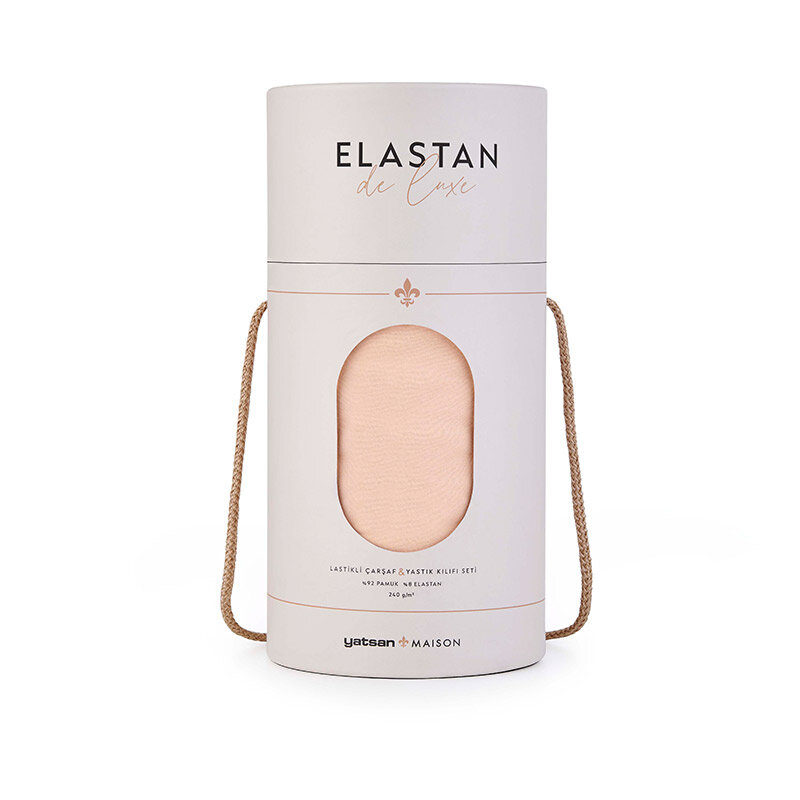 Elastan De Luxe Lastikli Çarşaf & Yastık Kılıf Seti – Somon