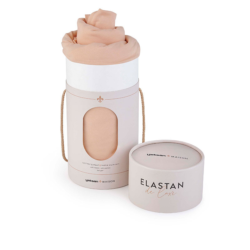Elastan De Luxe Lastikli Çarşaf & Yastık Kılıf Seti – Somon