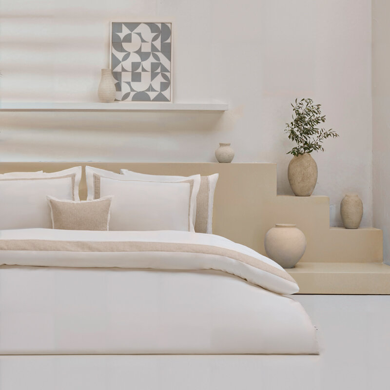 Yatsan Maison Linen Classy Beyaz Keten Nevresim Takımı - 93 Tel