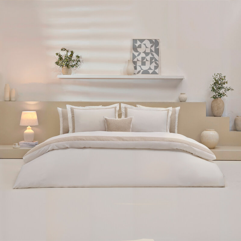 Yatsan Maison Linen Classy Beyaz Keten Nevresim Takımı - 93 Tel